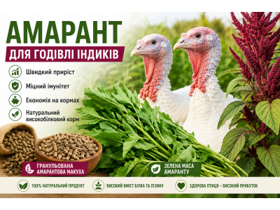 Амарант для годівлі індиків