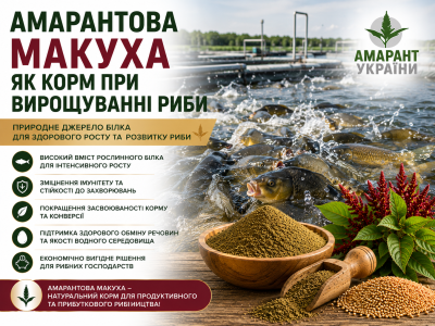 Amaranth cake as feed for fish farming