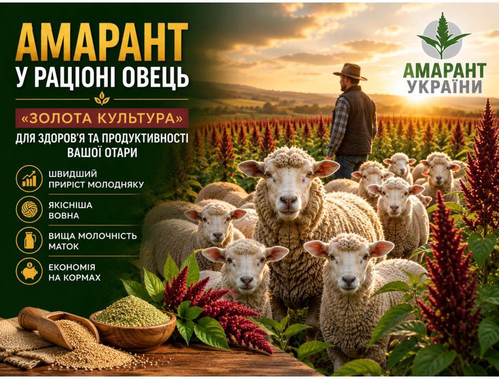 Амарант в рационе овец: «Золотая культура» для здоровья и продуктивности вашей отары