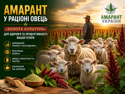 Амарант у раціоні овець: «Золота культура» для здоров’я та продуктивності вашої отари