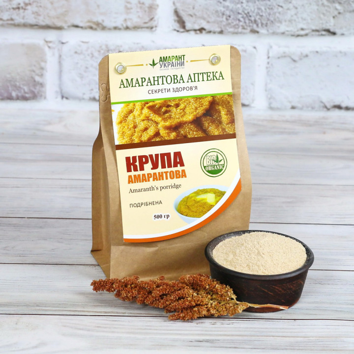 Амарантовая крупа измельченная, 500 г (безглютеновая)