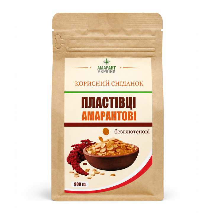 Хлопья амарантовые быстрого приготовления 900 г от производителя тм Амарант Украины